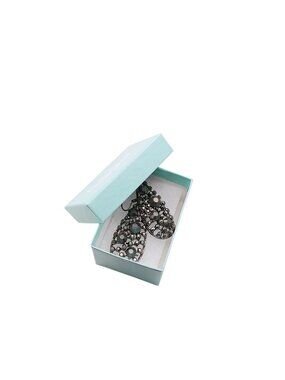 Park Lane Game On Statement Dangle Earrings with Gift Box Dramatic Hematite Crys